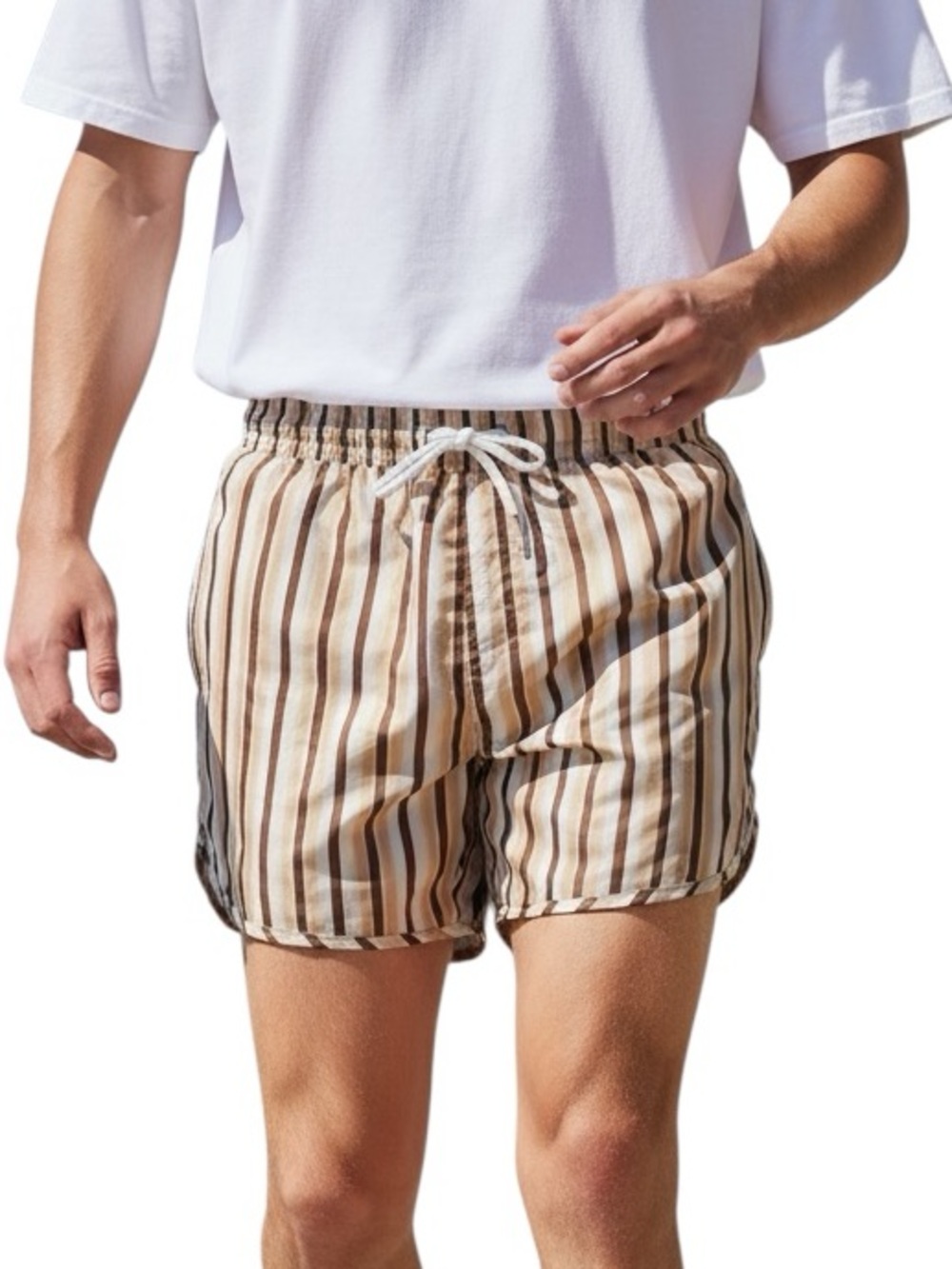CAYE COLLECTION Men’s Signature Striped Swim Shorts